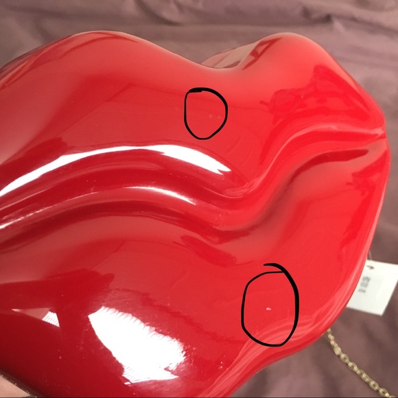 -SOLD- Red Lips Clutch or Crossbody - Picture 5 of 7